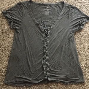 American Eagle Lace Up T-Shirt